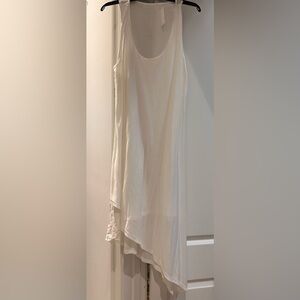 Fresh Laundry—-White asymmetric beautiful linen and cotton